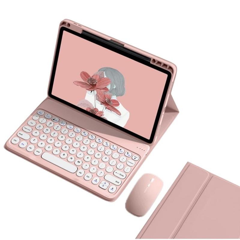 マウス付き Xiaomi タブレット Poco Pad Redmi SE Pad 6 5 Pad Pro 6S Pro キーボードケース かわいい 丸型キー カラーキーボード シャオミ キーボード ケース ペン収納可能