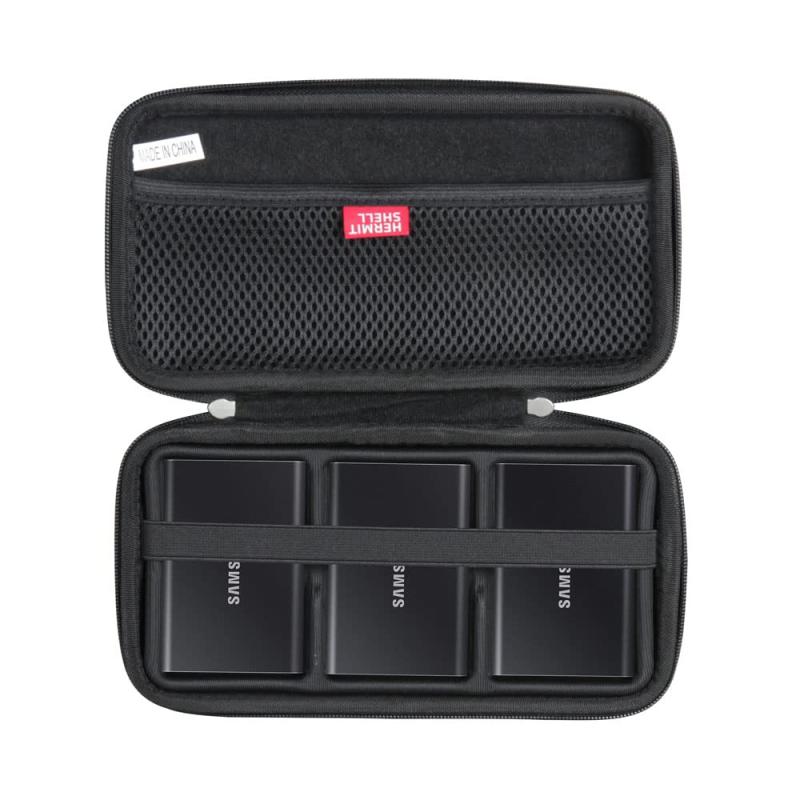 Hermitshell 専用保護収納ケース対応 Samsung T7 500GB/1TB/2TB 外付けSSD (収納ケース対応3台のハードドライブ)