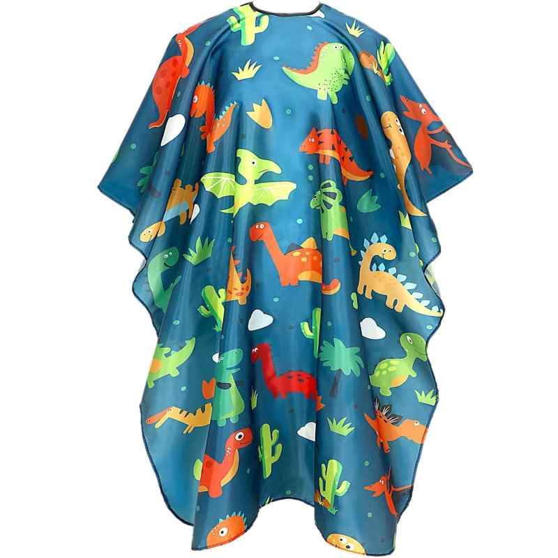 [fivihoc] パーフェヘア キッズヘアカットマント 袖なし 恐竜 散髪ケー 道具 セルフカット 理容室 自宅 防水 防汚 静電気防止 軽量仕様 男女兼用（着丈約140cm／身幅約100cm）