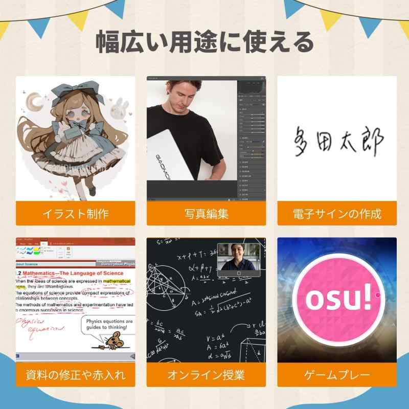 GAOMON ペンタブ S620 6.5x4インチ 板タブ 筆圧8192レベル 4つショートカットキー 充電不要ペン Windows/mac/Android対応 イラスト デザイン クリスタ オンライン授業 初心者 ペンタブレット