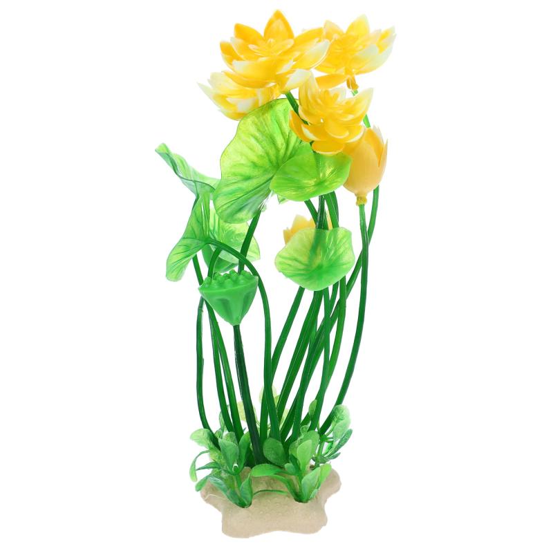 Rakuten - VOCOSTE 水槽のアクアリウムの装飾植物 ミニアクアリウム装飾 PE セラミックス植物 アクアリウム装飾用 21 cm 1個