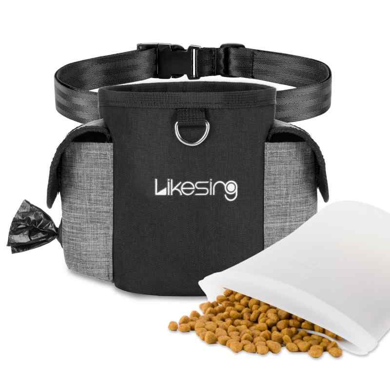 Rakuten - Likesing 犬 おやつポーチ ドッグトリーツポーチ シリコン製スナックポーチ付き 犬用トレーニングポーチ 交換用カップ1個 訓練バッグ お出かけ用 犬の訓練や散歩 軽量 強力なマグネット開閉