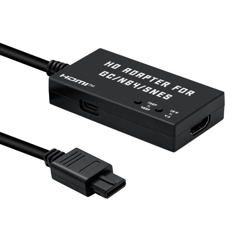 Mcbazel SFC/N64/ゲームキューブ専用 HDTVからHDMI変換アダプター アスペクト比切り替えスイッチ内蔵 4:3から16:9変換可能 HDMI変換接続コンバーター-SFC/N64/ゲームキューブ対応-ブラック（楽天・White market）