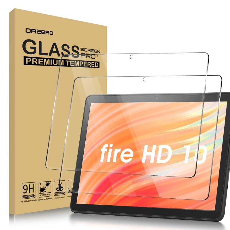 Rakuten - Newzerol【2枚】For HD 10 2023 10.1インチ専用強化ガラスフィルム 第13世代 HD 10 キッズ/キッズプロモデル対応 旭硝子素材・耐衝撃硬度9H・0.26mm・2.5D・高透過率・飛散防止・気泡防止・画質そのま