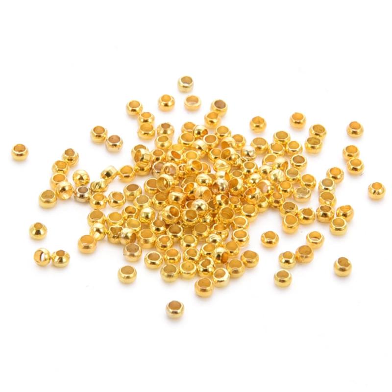 乐天商城 - IRIWA つぶし玉 かしめ玉 2mm 1000個 サンキャッチャー ビーズ カシメ玉 潰し玉 アクセサリー パーツ ハンドメイド ジュエリー作り クラフト手芸用品 プラチナ色 ゴールド 2色