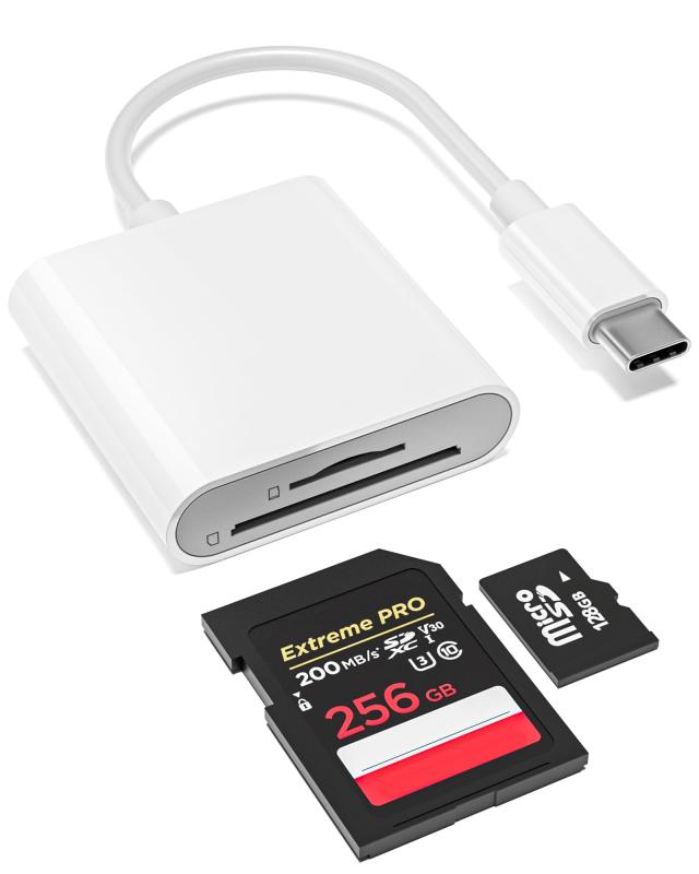 【YOFEEPOP】3in1 SDカードリーダー Type-C SD/MicroSD/USB3.0対応 OTG対応 iPhone17/16/15対応
