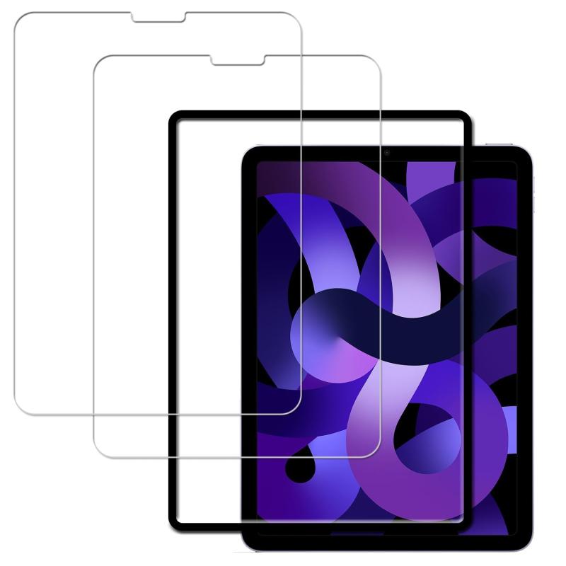 SHARP - 【2枚セット】ガイド枠付き KPNS 日本素材製 強化ガラス iPad Pro 11 第4世代 M2 2022 / iPad Air 5 第5世代 2022 iPad Pro 11 2021 / 2020 / 2018 / iPad Air 10.9イン