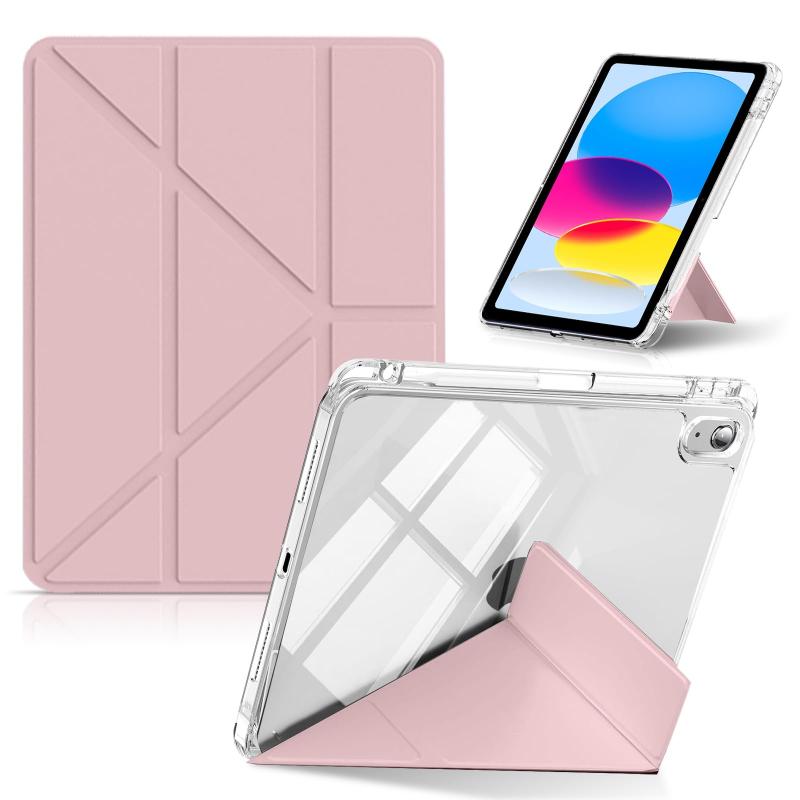 樂天商城 - CeiLarv コンパチブル iPad (A16) 11インチ 第11世代 2025 ケース/iPad 第10世代 10.9インチ 2022 ケース 横置＆縦置 スタンド機能 ペンシル収納 超スリム Y折り PUレザー+透明クリア 薄型 軽量 耐衝撃 保