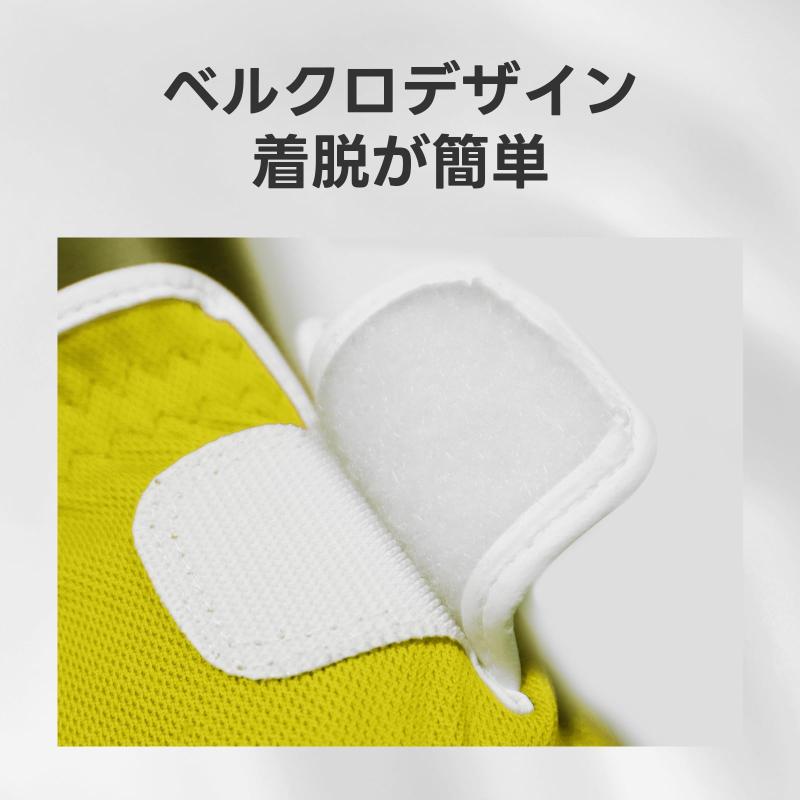 White marketのゴルフ グローブ 子供用 ジュニア キッズ ゴルフ手袋 両手用 全天候型 耐久性 四色 男女兼用 1 Pair SML XL (Large, 黄)｜アングル3