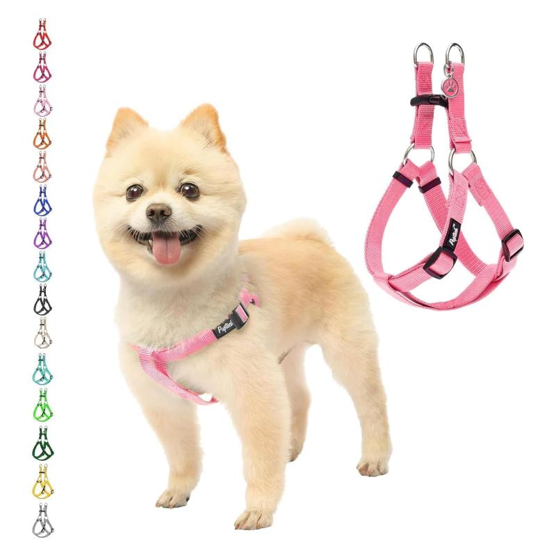 Rakuten - PUPTECK 犬 ハーネス 迷子札 犬 胴輪 犬用ハーネス 喉に優しいハーネス ペット用品 ドッグ はーねす 調節可能 着脱簡単 軽量 通気性 快適 負担が少ない 耐久性 引っ張り防止 安全 夜間反射 IDタ