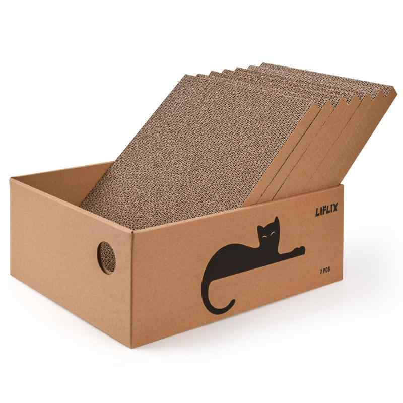 Other Animals - LIFLIX 猫 爪とぎ 段ボール 猫ダンボール 猫つめとぎ7枚入り 両面使い 猫ベッド 経済的 掃除楽 42×32×15cm