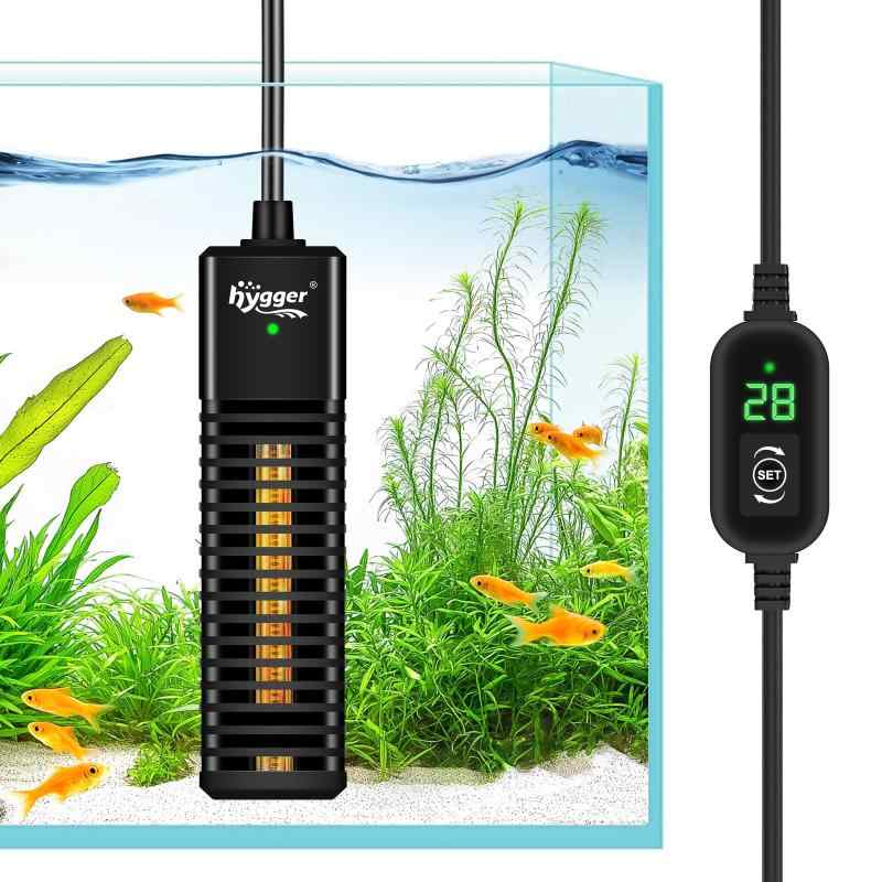 hygger 水槽ヒーター 小型 30cm用 15-34℃温度調節可能 ヒーター ミニ サーモスタッ ...