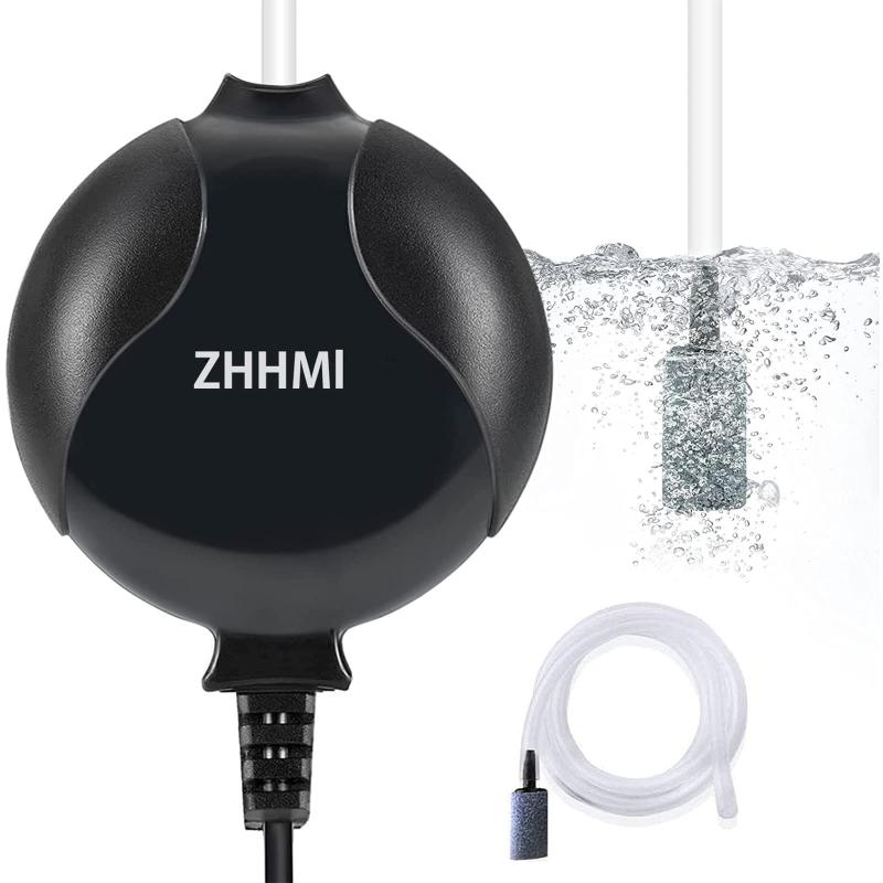 Pet Foods - ZHHMl 水槽エアーポンプ 小型エアーポンプ 0.3L / Min空気の排出量 空気ポンプ 超静か 効率的に水族館/水槽の酸素提供可能 (ブラック)