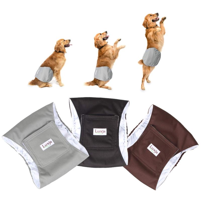 Rakuten - Luxja 犬用マナーベルト 男の子 メッシュ 防水 伸縮性 3点セット マーキング お漏らし オシッコ対策 お出かけ しつけ 介護用(XL,黒+グレー+コーヒー色)