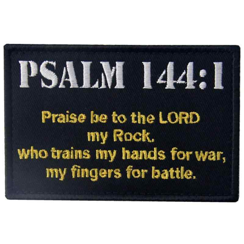 乐天商城 - 聖書PSALM 144:1刺繍入りマジックテープワッペン