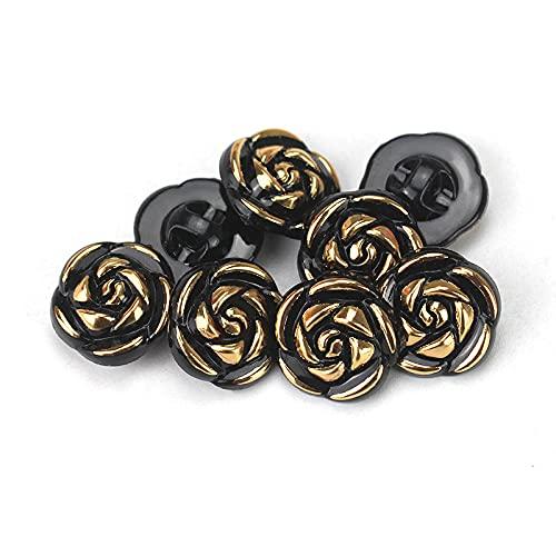 30 個 アクリル ローズフラワー ボタン シャツ用ボタン 縫製アクセサリー DIY クラフト用品