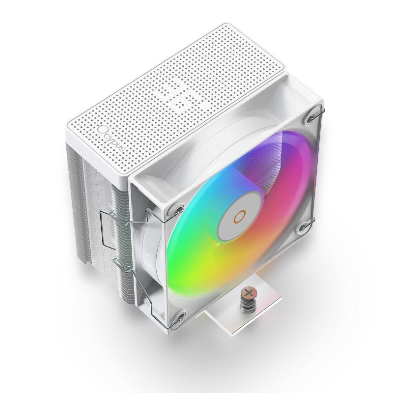 Gamma A40 WH ARGB Digital CPUクーラー、リアルタイム温度表示付き