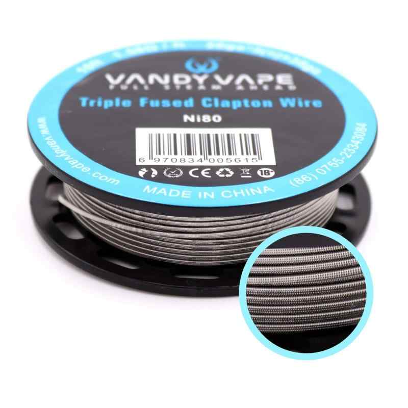 VANDY VAPE（バンディ ベイプ）Triple Fused Clapton Wire (トリプル フューズド クラプトン)28ga*3+38ga Ni80 Pulse X (パルス エックス)推奨ワイヤー