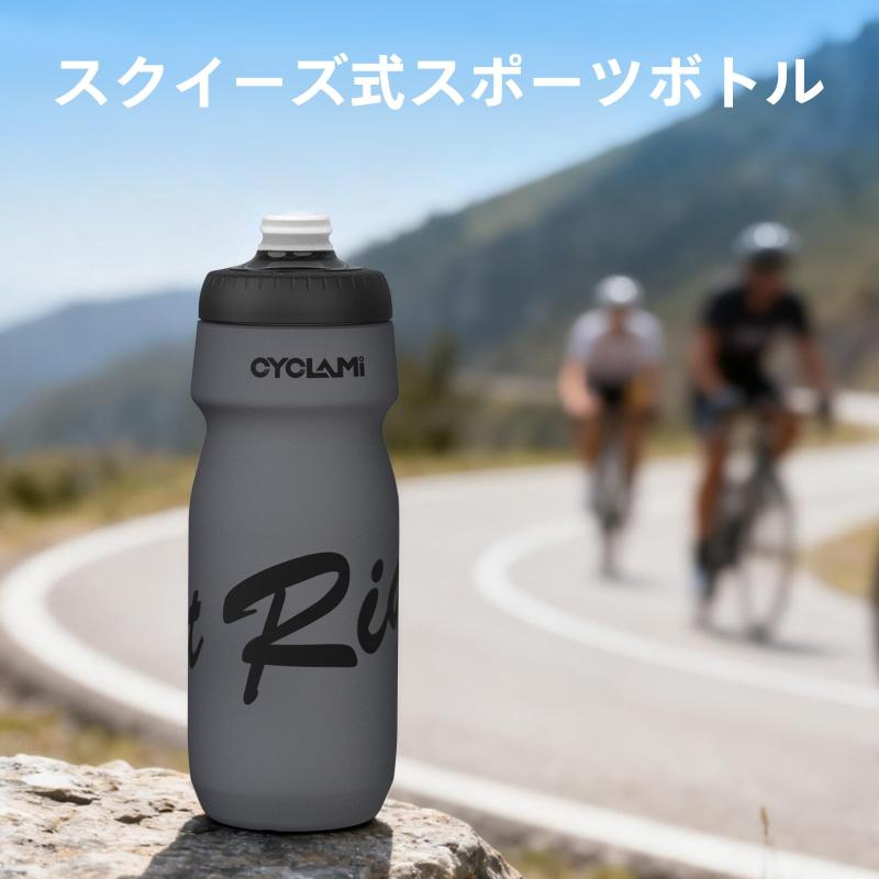 CYCLAMI 自転車用 ドリンクボトル スクイーズボトル サイクリング スポーツ アウトドア ロードバイク ドリンクボトル 漏れ防止 水筒 650ml 61.8g (グレー) whitehalca-10251522 White market サンプル画像2