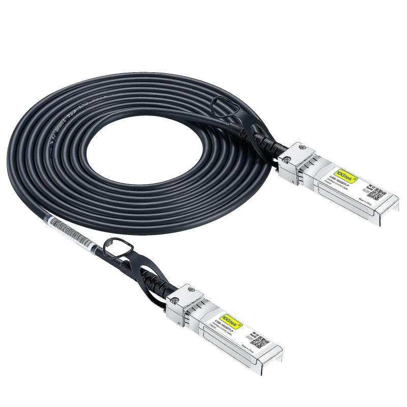 10Gtek 2本入り 10G SFP+ ケーブル, SFP+ DAC Twinaxケーブル, Cisco SFP-H10GB-CU3M、 Meraki、Ubiquiti UniFi、Mikrotik、Fortinet、 Netgear、Arista、D
