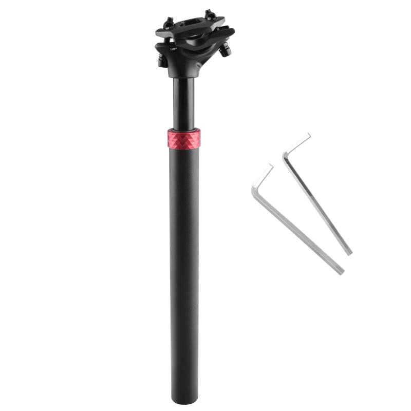 TRIWONDER シートポスト ショックアブソーバー サスペンション マウンテンバイク 27.2mm 28.6mm 30.4mm 30.9mm 31.6mm 350mm 自転車（ブラック, 30.4x350mm（27.2シートポスト + 30.4シム）