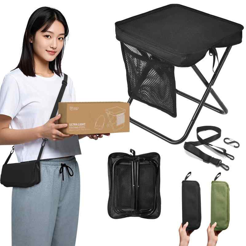 Northdeer 折りたたみ椅子 折りたたみチェア コンパクト 超軽量 アウトドアチェア 椅子 ショルダーとカラビナ付き【2026Newモデル】