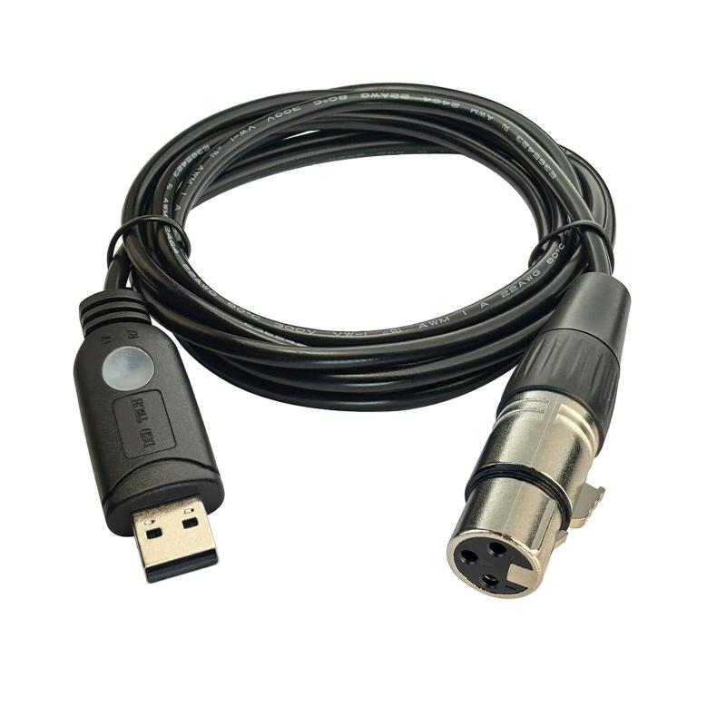 DSD TECH SH-RS09B USBからDMXケーブルは、Freestyler、QLC、Dmxcontrol、Lightkey、Lightjams、Soundswitch、およびPi Open Lightingをサポートします(1.8M）​