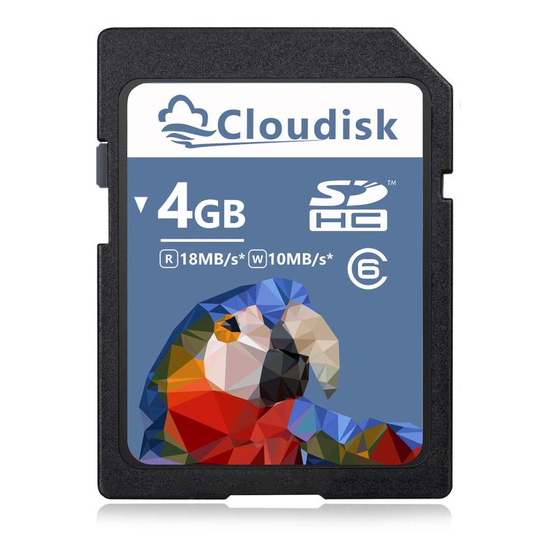 Cloudisk SD カード 4GB SDHC クラス 6 フラッシュメモリカード デジタルカメラ用より優れた互換性：ストレージSDカードとの互換性に優れたデジタル一眼レフやその他豊富な機能を備えたコンパクトカメラRAWやJPEGなどの高解像度画像フォーマットに対応耐久性：RTVシリカゲルコーティングを含む厳格な応力、衝撃、振動試験を経て、衝撃と振動を防止できる高速：従来のSDカードと比べて信じられないほどの読み取り速度があるため、メモリの転送と編集が高速に行えるカードはFCC、CE、ROSH証明書を取得していますが、より安定しています
