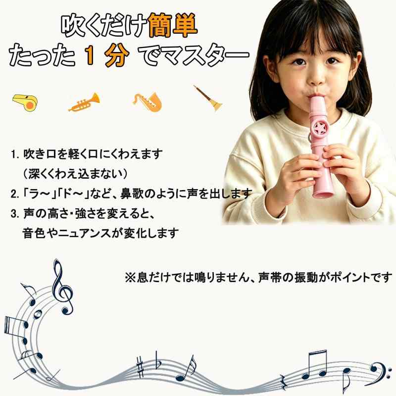 カズー 楽器 Kazoo 日本語説明書付 ストラップ付 NO 振動膜 良い音 ギター、ピアノ、ウクレレ用のカズー楽器の習得が 演奏 初心者 大人 子供向けのギフト whitehalca-10267887 White market サンプル画像3