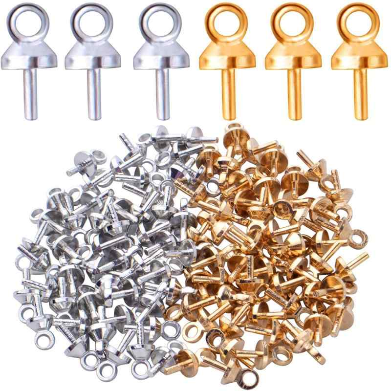 YJ-48KC003 4*8mm 約100個セット ゴールド ヒートン ネジ フック アクセサリー パーツ 金具 セット uvレジン DIY ハンドメイド クラフト 手芸用品 (挿入型【 4*8mm】, 挿入型【KCゴールド+KCシルバー】)セット：約100個素材：銅製サイズ：約4mmX8mmグラム単位での計量となるため、 ロットごとに数・重量に誤差が発生する場合が御座いますが予めご了承ください。使用場合：レジンのネックレスなどが作れたり、パールなどのビーズをつけたりする