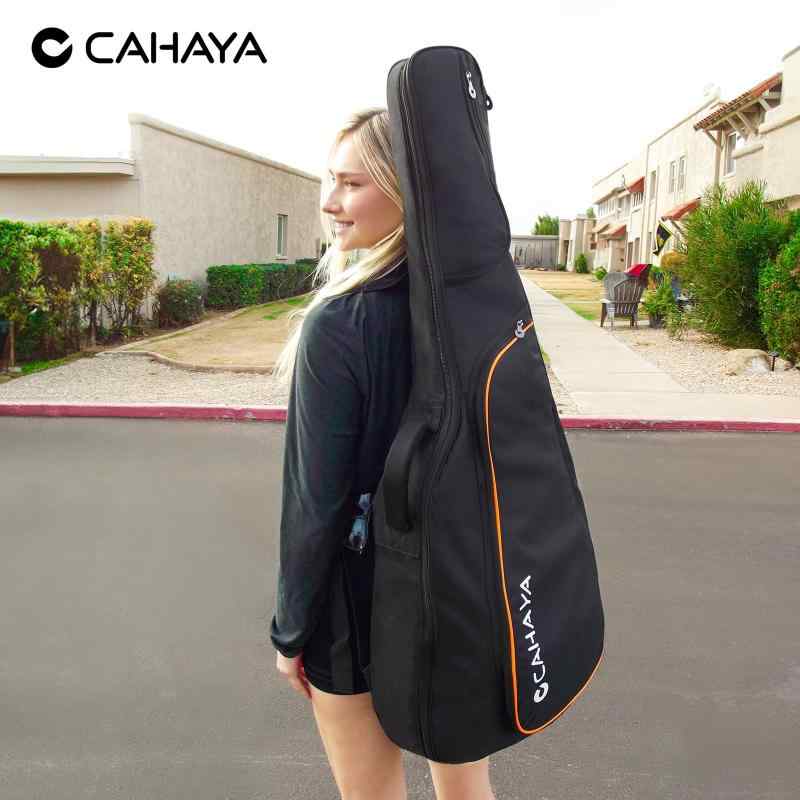 CAHAYA ギターケース アコギ 13mm厚パッド 軽量0.9kg ギグバッグ 2ポケット 3WAY 肩掛け 手提げ リュック whitehalca-10282657 White market サンプル画像3