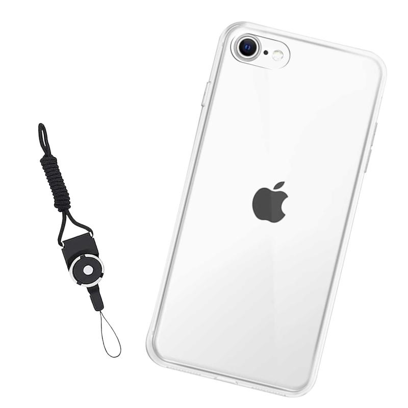 Nutmeg iPhone SE3 世代 / SE2 / iPhone8 / iPhone7 用 ケース クリア iPhone SE3 / SE2 スマホケース iPhone8 / 7 保護カバー TPU 薄型 耐衝撃 傷つけ防止 滑り止め 指紋防止 柔