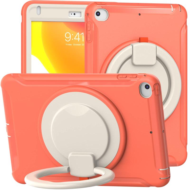 iPad 用 ケース,iPad Mini 用 第4世代 第5世代 2015/ 2019 (7.9インチ) リング付き 衝撃吸収 軽い 頑丈 360°回転スタンド 多方向 ハンドル付 ミニ5 ミニ4 カバー 落下防止 キズ防止 キッズ Mini 5/4 ケ