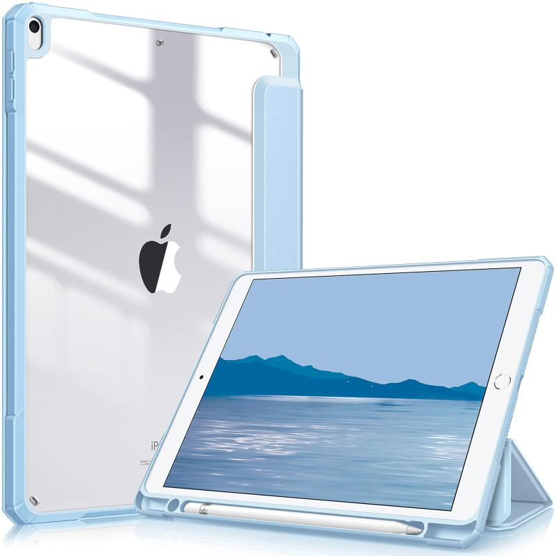 Fintie iPad Air 2019 ケース iPad Air3 / Pro 2017 10.5インチ 透明バックカバー Apple Pencil 収納可能 三つ折スタンド スリープ機能 軽量 薄型 傷つけ防止 PU合成レザー TPU (モデル番号A