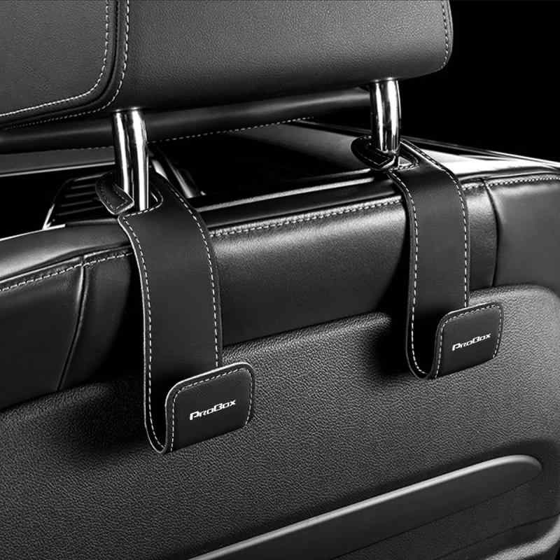 プロボックス 適用 ヘッドレスト フック PROBOX ロゴ付 車 フック 荷物かけ プロボックス 50系 160系 165系 G F 適用 車用 耐荷重強く シートフック 隠せる式 PUレザー車 グッズ 内装 アクセサリー