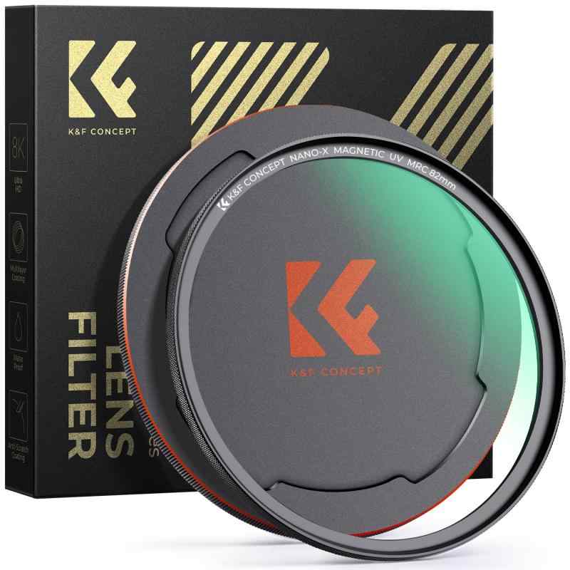 K&F CONCEPT 52mm マグネットMCUVフィルター+マグネットレンズキャップ レンズ保護フィルター 磁気吸着 装着便利 紫外線吸収 レンズ保護用 28層ナノコーティング 超薄型 撥水防汚キズ防止（NAN