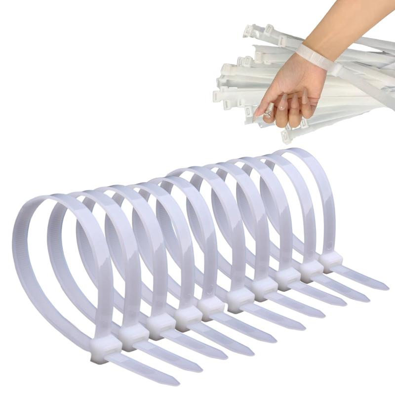 結束バンド 15*300mm 10本 ，ケーブルタイ、耐候ケーブルアクセサリ 漁業用農業用産業用，白耐久性と強度：結束バンド高品質の幅広ナイロンケーブルタイ、15*300mmは最大引張力120kgに耐えることができ、さまざまな生活シーンに適しています。耐火材料：94V-2難燃グレードの材料を使用し、炎測定試験に合格し、燃焼速度は40mm/分を超えず、火源が移動した後、燃料粒子が滴下することなく自己消火できます。拡張と延長：ナイロンケーブルタイは無限に直列に使用でき、異なる直径の物品を結束するのに適しており、コンピュータ室、配電ボックス、スイッチ、水道、電気、農業などのさまざまなニーズに対応します。セルフロック滑り止め：3本歯のセルフロック滑り止め設計を採用しており、しっかりしていて信頼性が高く、使用中に緩んだり落ちたりする心配はありません。多機能用途：漁網やネットマーキングライト以外にも、ボートやヨットなどのシーンでのワイヤーの整理や固定にも使用できます。