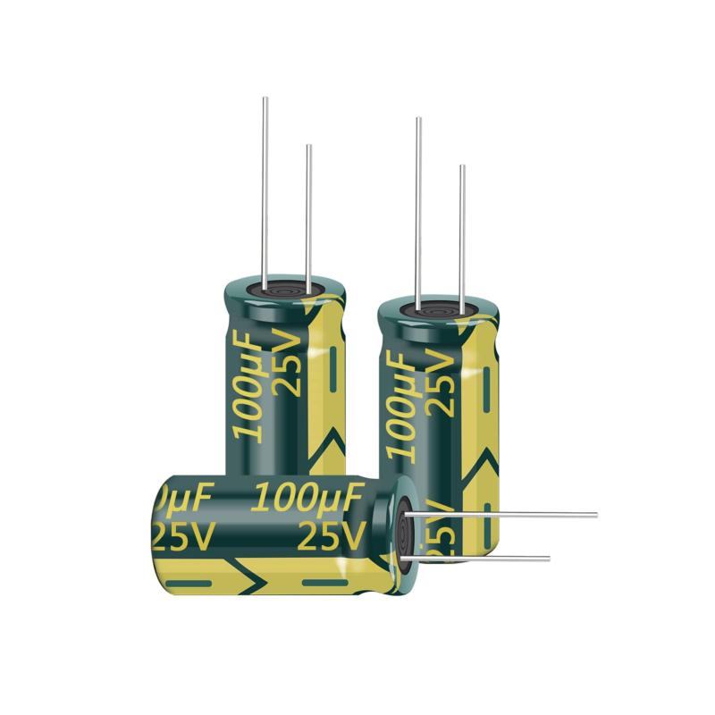 PENGLIN 20個 電解コンデンサ アルミ電解コンデンサー 25V 100UF 105℃ 6X12mm 高周波 低抵抗 長寿命 (25V 100μF)