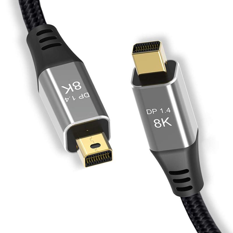 xiwai Mini DisplayPort 1.4 8K 60hz ケーブル ウルトラHD UHD 4K 144hz Mini DP to MiniDP ケーブル 7680 * 4320 ビデオ PC ノートパソコン テレビ用