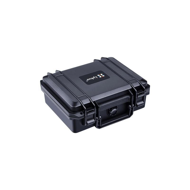 Lykus HC-2510 防水ハードケース 格子状カットスポンジが内蔵 内寸:25x19x9.5cm ピストル、小型ドローン、ビデオカメラ、アクションカメラなどに適用