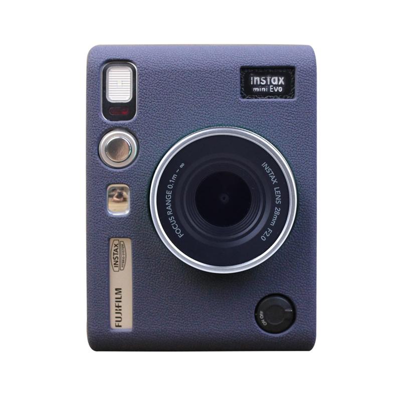 Rieibi FUJIFILM instax mini evoケース、チェキフィルム instax mini Evoケース チェキevoケース instax mini evo保護カバー チェキエボ用 レイシ模様シリコン製 滑り止め マット質感 軽量 衝撃