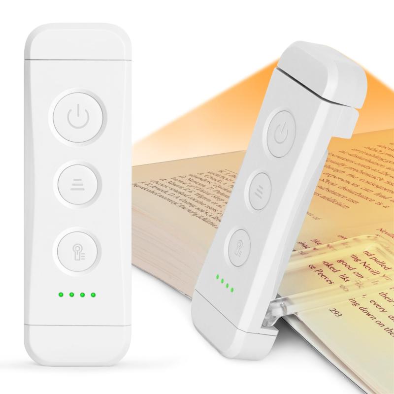 Glocusent ブックライト 読書灯 ベッドの読書のため 充電式 ポータブルクリップライト LED読書 ライト