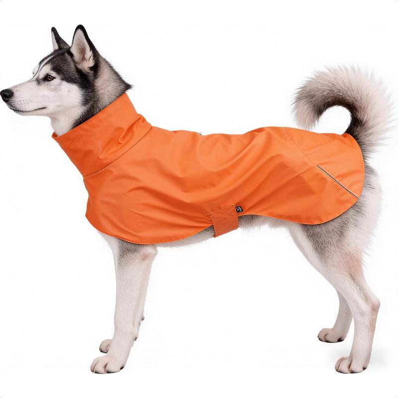 Marscharm 犬 レインコート 犬カッパ 犬服 犬ジャケット ペット雨具 軽量 防水 犬コート 犬用雨合羽 梅雨対策 雪対策 着脱簡単 ドッグ レインコート 小型 中型 大型犬用(オレンジ, XL)弊社の犬 レインコート表面はPU防水素材により、防雨・防風・防寒性能が抜群長い雨の日でも湿気から守ります。柔らかくて軽量です。防水性が高いので、どしゃ降り雨もシャットアウト レインコート裏地はワンちゃんの毛が張り付きにくいサラサラの肌触りです。犬カッパ背面にはドッグハーネス穴があり、様々なタイプのドッグハーネスに適しています。お腹に調整可能なマジックテープが付き、着せやすく体に合わせて簡単に着脱することができます。犬 レインコートには反射ストリップがあります。夜に出かけると犬の位置がわかりやすくなり、安全保障できます。雨の日、雪の日、強風の日、旅に出る、運動する、散歩する、乗車する全てが楽しみになっちゃう、シンプルなのにおしゃれで可愛い犬用レインコートです。ファッションなデザインで、外出の時にひと目ですぐご愛犬を見つけられます。プロンプトに従って、犬の背中の長さ、胸囲、首囲を正しく測定してください。たまに愛犬が服に慣れていない場合もございます。ほめたり、なでたり、遊んだりしながら、少しずつ慣れるまで練習したら大丈夫でございます。