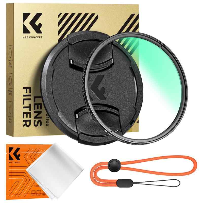 K&amp;F CONCEPT 62mm CPLフィルター コントラスト 反射調整用【高透過率】PLフィルターは光学ガラスとナノコーティングを採用し、99.6％高透過率を実現し、レンズ本来の描写力を最大限に活かす。高品質な光学ガラスは、レンズフレアとゴーストを著しく低滅し、反射を抑え、明るく多彩な写真を自由に撮れる。外装の新旧が混在しますが、中身は同一です。【色彩コントラスト効果】円偏光フィルターは空の色合いを鮮やかに写真撮影したり、ガラスや水面の映り込みを消したりできます。PLフィルターを使うと、表面の反射が除去されるので、もの本来の色彩がより鮮やかに再現されます。【本来の色で写す】レンズフィルターは両面研磨技術を採用し、望遠レンズで使用しても本来の色で写すことができます。プレミアム高精細光学ガラス採用で防水、防塵、防汚、耐傷性を完備します。【レンズキャップ付属】高品質のレンズキャップが付き、レンズカバーは革新的な非スプリング構造を採用し、バネの劣化などの問題を回避します。インナー式の構造設計により、様々なレンズに合うように1秒装着します。【クリーニングクロス】付属のクリーニングクロスはマイクロファイバーを採用し、優れた吸水性・通気性・清潔力があります。レンズやフィルターなどの光学機器のコーティングに損傷を与えません。
