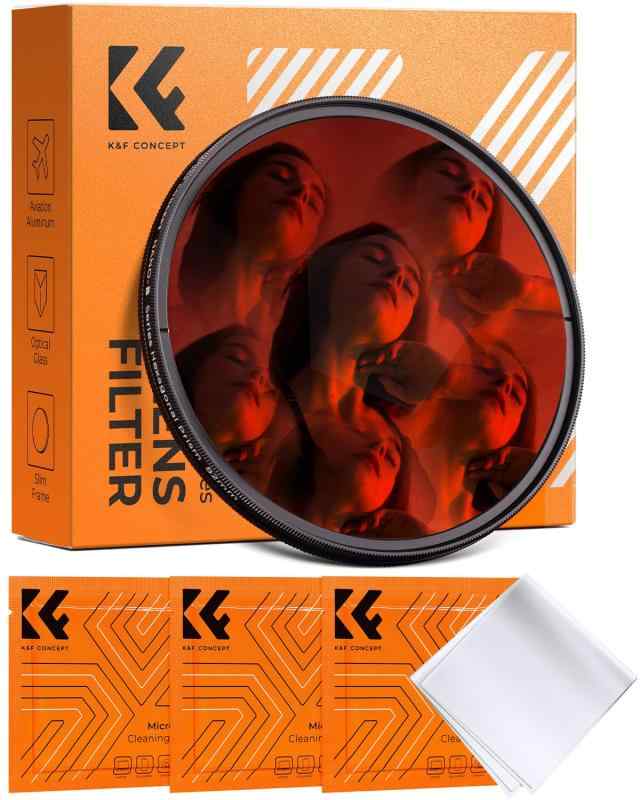 K&amp;F CONCEPT 58mm 中央六角プリズムフィルター プリズム 特殊効果フィルター中央六角プリズムフィルターは特殊な光学設計を使用しユニークな視覚効果を作り出し、光が屈折し、色や形の歪み、反射などを生み出しクリエイティブな演出を実現できます。外装の新旧が混在しますが、中身は同一です。特殊効果フィルターは風景写真、ポートレート写真や芸術作品など撮影主題にユニークな創造性と視覚体験をもたらすことができます。高光透過率と優れた色再現機能を備えたK9光学ガラスを採用し、写真の鮮明さと画質をします。特殊フィルターの外枠は酸化サンドブラスト処理され、迷光の侵入を効果的に避けることができます。【3枚入り真空包装クロス付属】付属クリーニングクロスはマイクロファイバーを採用し、レンズやレンズフィルターなどの光学機器のコーティングに損傷を与えません。しつこい油膜や皮脂の汚れもスッキリ除去可能です。