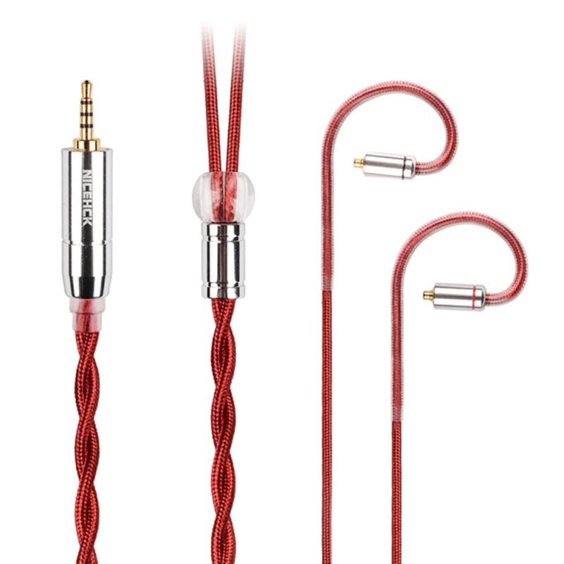 NICEHCK RedAg イヤホンリケーブル アップグレード 交換用 hifi (MMCX 2.5.mm)