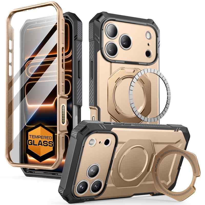 SUPCASE iPhone 17 Pro ケース 6.3インチ 2025 MagSefe対応 内蔵HDスラスフィルム 横縦両立 超強磁力 耐衝撃 軍用規格保護 四角強化 滑り止め ワイヤレス充電対応 UBGrip Proシリーズ