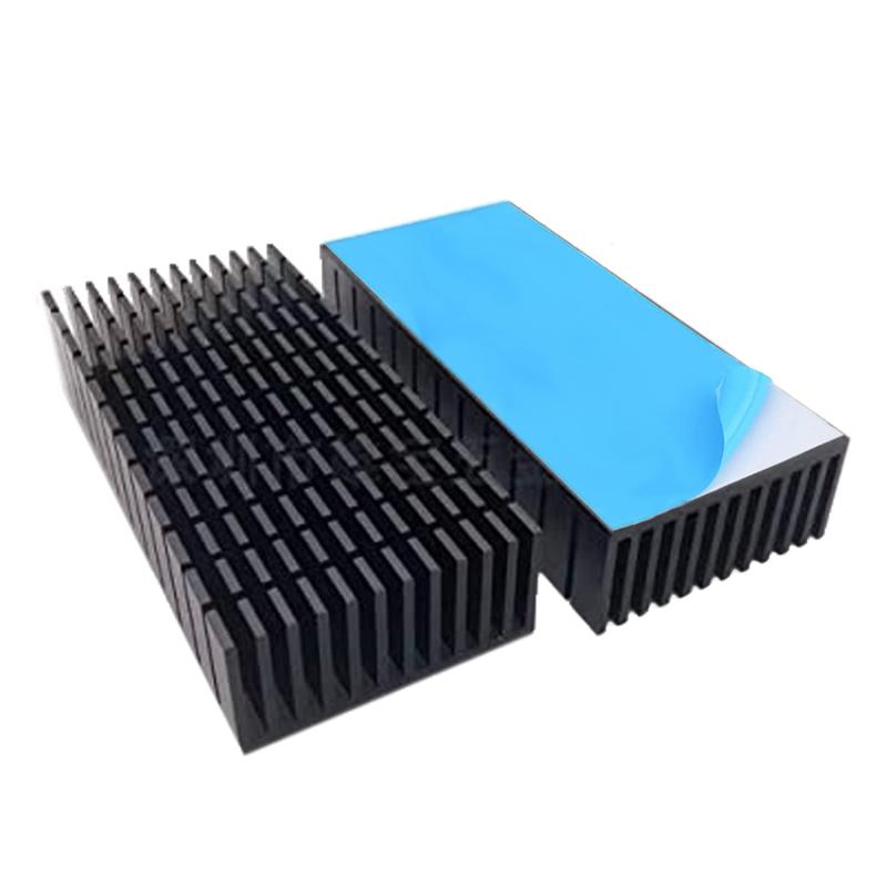 Easycargo2pcs 40mm Heat Sink Kit 100mmx40mmx20mm + 3M8810 Thermal Conductive Adhesive Tape, Cooled Aluminum Heat Sink