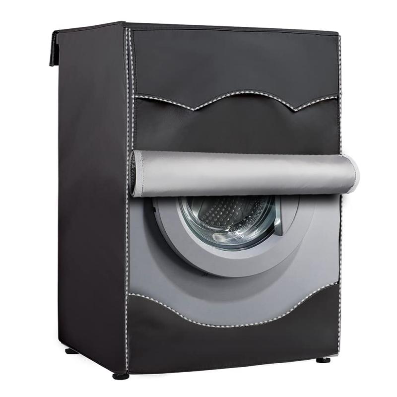 Mr.You 洗濯機カバー 防水 屋外 600D厚手 UVカット ドラム式 黒 防塵 防汚 格子パイピング 3面保護600D厚手オックスフォード生地・防水防塵保護 ドラム式洗濯機カバーには高密度600Dオックスフォード生地を採用。厚手で丈夫な素材のため摩耗や引っかきに強く、型崩れしにくい仕様です。防水・防塵・防汚機能を備え、雨やホコリ、花粉、黄砂などによる汚れの付着を軽減します。一般的な薄手タイプと比べてしっかりとした質感があり、大切な洗濯機を美しく保護します。洗濯機保護カバーとしても最適で、日焼け対策にも効果的ですサイズ確認・ドラム式洗濯機対応 洗濯機カバーのサイズは幅60×奥行64×高さ85cm。6〜12kgのドラム式洗濯機に対応し、Panasonic、AQUAなど幅広いメーカーの機種に使用できます。ご購入前に必ず洗濯機本体のサイズをご確認いただくことで、サイズ違いによる不安を軽減し、より快適にご使用いただけます背面オープン設計・熱や湿気がこもりにくい 洗濯機保護カバーは正面と左右側面を覆う3面保護構造を採用。背面を覆わないオープン設計により、洗濯機使用時に発生する熱が自然に放出され、湿気もこもりにくくなっています。給排水ホースや電源コードの取り回しもしやすく、設置や取り外しもスムーズ。狭いベランダや壁際にも設置しやすい設計ですUVカットシルバーコーティング・前面巻き上げ式 洗濯機カバー 屋外用として、内側にUVカット効果のあるシルバーコーティングを施しています。紫外線による色あせや外装パーツの劣化を軽減し、日差しの当たりやすいベランダや半屋外スペースでの日焼け対策にも役立ちます。前面巻き上げ式とダブルファスナーを採用しており、洗濯のたびにカバーを取り外す必要がなく、ドアの開閉や操作もスムーズです。独立給水口付きで、カバーを装着したまま給水や日常操作が行え、使い勝手にも配慮しています格子パイピングデザイン・背面3本固定ベルト Mr.Youの洗濯機カバーは独自の格子パイピングデザインを採用し、シンプルなブラックカラーと格子状のパイピングを組み合わせることで、家庭のシンプルなインテリアにもなじみやすく、家電カバーらしい上質感と高級感をプラス。さらに背面には3本の固定ベルトを備え、洗濯機のサイズに合わせてフィット感を調整しやすく、風によるバタつきやズレを軽減します。丁寧な縫製により耐久性も高く、高層マンションのベランダや風の強い住宅地でも安定して使用できます