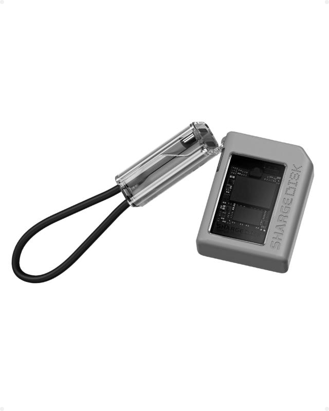 sharge DISK SSD 外付けケース【見える冷却システム搭載】M.2 NVMe 2230対応 USB-C 3.2 Gen2 10Gbps 超高速転送 IP54防水防塵 超コンパクトエンクロージャー ストラップ一体型ケーブル付き ゲーム/屋外撮